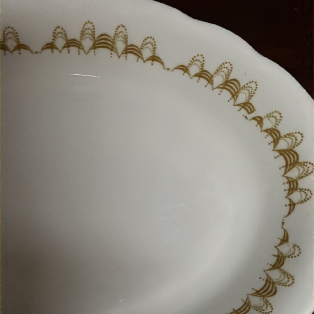 Art Deco 10" Atomic Oval Platter Buffalo China Restaurant Ware BUF4, "Colonnade" - Picture 6 of 8